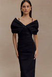 Thelma Bardot Maxi Dress Black