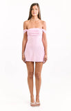 Sandie Pink Off The Shoulder Mini Dress