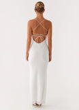 Paxton Beaded Maxi Dress White