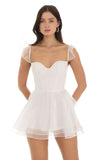 Corset A line Romper in White