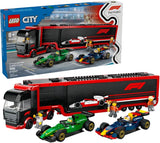 LEGO City F1 Truck with RB20 AMR24 F1 Car Toys Model Car Building Toy Set for Kids Boys and Girls Ages 8 Formula 1 Collectible for Fans Gift Idea for Birthdays 60445