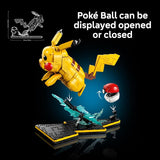 LEGO Pokémon Pikachu and Poké Ball Collectible Building Sets for Adults Ages 18 Pokémon Figure for Display Desk Shelf or Office Decor Gift for Men Women 72152
