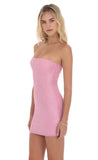 Rhinestone Strapless Bodycon Dress in Pink
