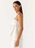Nathan Denim Top White