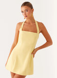 Remi Halter Mini Dress Yellow