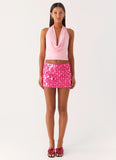 Movie Star Mini Skirt Fuchsia