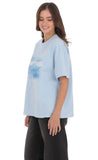 LA Graphic T Shirt in Light Blue