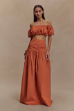 Autumn Maxi Skirt Burnt Orange