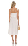 Corset A line Midi Dress in White