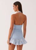Georgina Denim Mini Dress Light Blue