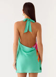 Halia Cowl Mini Dress Jungle Bloom