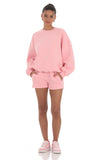 Fleece Jumper in Blush
