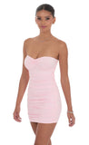 Shell Embellished Bodycon Dress in Pink