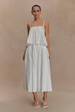 Mae A Line Midi Skirt White