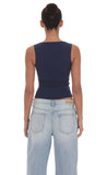 Double Bow Top in Navy