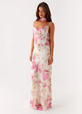 Spencer Maxi Dress Ivory Floral Print
