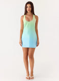 Mora Sequin Mini Dress Sea Ombre