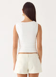 Short Notice Top White