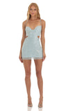 Sequin Corset Dress in Blue