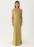 Darius Maxi Dress Green Olive