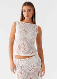 Virelle Lace Top Ivory