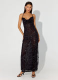 Mayim Sequin Maxi Dress Black
