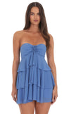Strapless Ruched Mini Dress