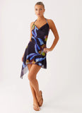 Algarve Mini Dress Dark Floral