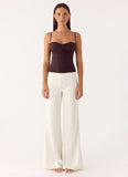 Elmah Low Rise Pants White