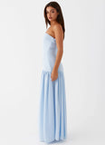 Eden Strapless Maxi Dress Blue