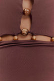 Albion Beaded Slinky Maxi Dress Chocolate