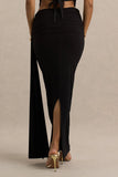 Joi Black Maxi Skirt With Sash Detail