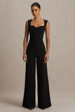 Everlee Black Sweetheart Neck Jumpsuit