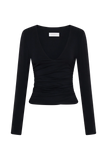 Sari Long Sleeve Modal Top Black