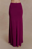 Martiena Knit Maxi Skirt Plum