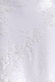Maisie Strapless Sequin Midi Dress White