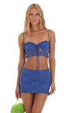 Lace Two Piece Set in Blue
