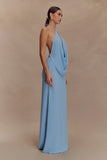 Katalina Chiffon Maxi Skirt Sky Blue