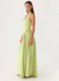 My Answer Bodysuit Maxi Dress Lime