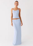 Like A Flower Maxi Skirt Baby Blue