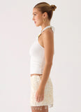 Khai Halter Top White