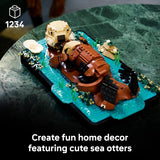 LEGO Ideas Floating Sea Otters Building Sets for Adults Room or Office Decor for Women Men Ages 18 Gift Ideas for Birthday 21366