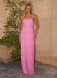 Wonyoung Beaded Maxi Dress Pink