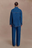 Lioda Oversized Denim Shirt Dark Blue