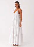 Lotty Linen Maxi Dress White