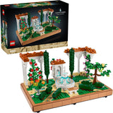 LEGO Icons Fountain Garden Building Set DIY Kit for Adults Ages 18 Miniature Craft Building Blocks for Home Decor Display Gift for Birthdays with Cypress Trees and Grape Vines 10359