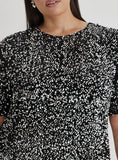 Black Curve Open Back Sequin T Shirt Dress