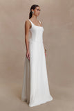 Salma Drop Waist Cotton Maxi Dress White