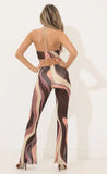 Three Piece Set in Brown Swirl