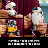 LEGO Disney Pixar Wall E EVE Building Set for Adults Ages 18 Home Office Book Shelf or Room Decor for Disney Fans Gift Ideas for Men Women 43279